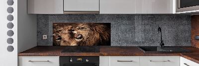 Panel de pared de cocina Leones rugientes