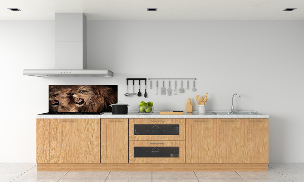Panel de pared de cocina Leones rugientes