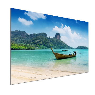 Panel szklany do kuchni Łódka