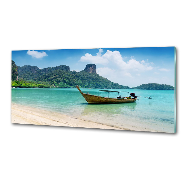 Panel szklany do kuchni Łódka