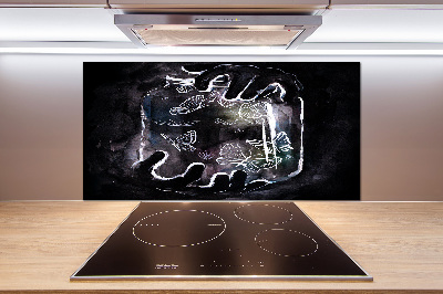 Panel de pared de cocina Mariposas en un frasco