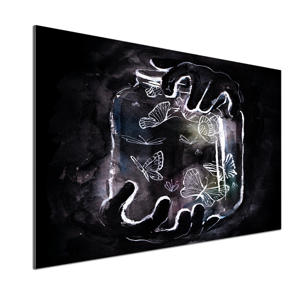 Panel de pared de cocina Mariposas en un frasco