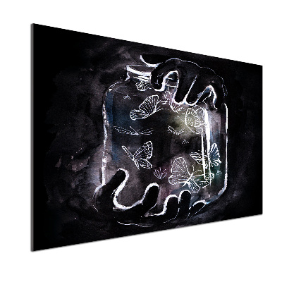 Panel de pared de cocina Mariposas en un frasco