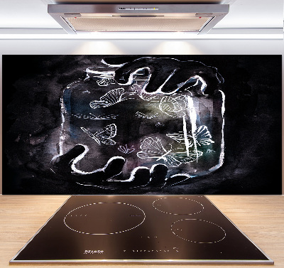 Panel do kuchni Motyle w słoiku