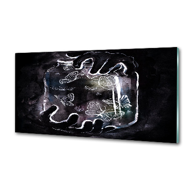 Panel de pared de cocina Mariposas en un frasco