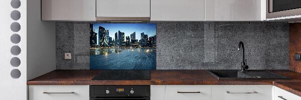 Salpicadero para cocina Singapur de noche