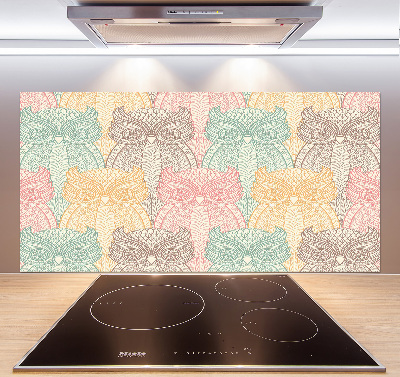Panel de pared de cocina Búhos