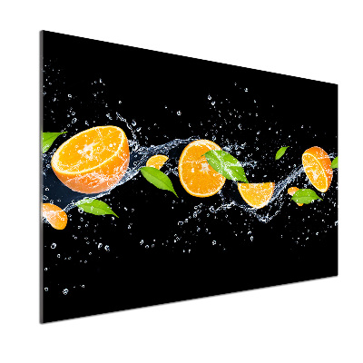 Panel de pared de cocina Naranjas y agua