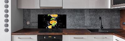Panel de pared de cocina Naranjas y agua
