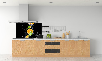 Panel de pared de cocina Naranjas y agua
