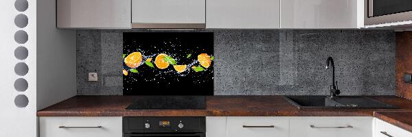Panel de pared de cocina Naranjas y agua