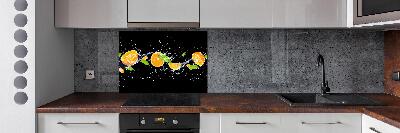 Panel de pared de cocina Naranjas y agua