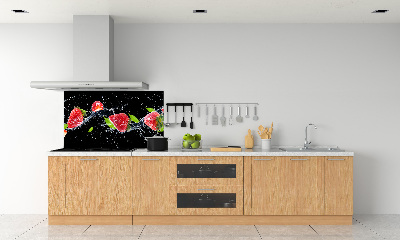 Salpicadero de cocina Fresas y agua