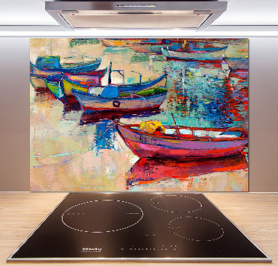 Panel antisalpicaduras Barcos coloridos