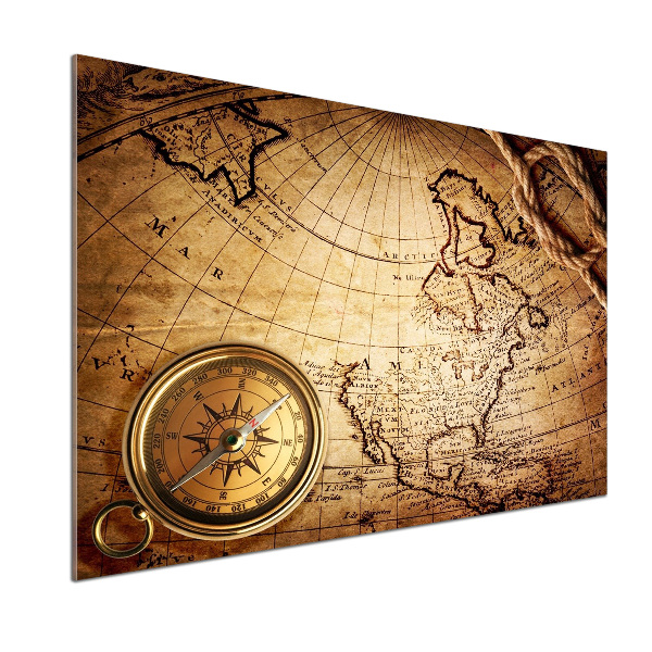 Panel para cocina Brújula en el mapa