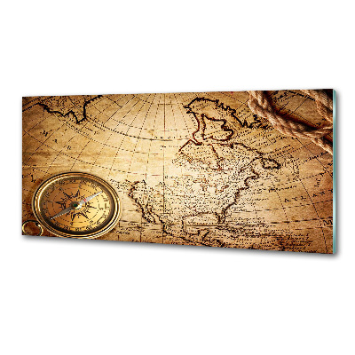 Panel para cocina Brújula en el mapa