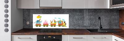 Panel de pared de cocina Tren feliz