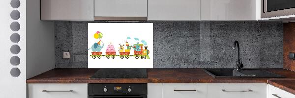 Panel de pared de cocina Tren feliz