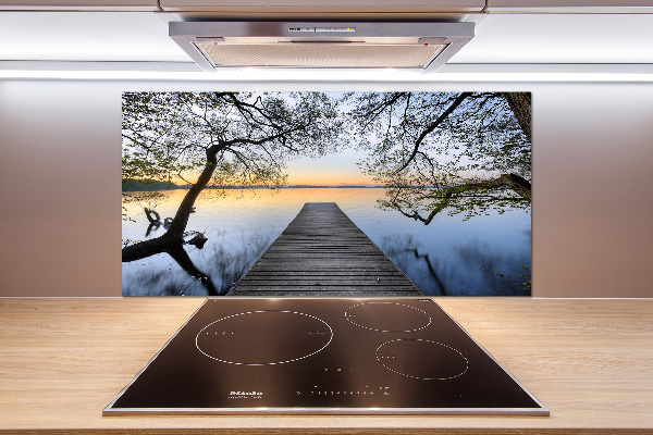 Salpicadero para cocina Muelle en el lago