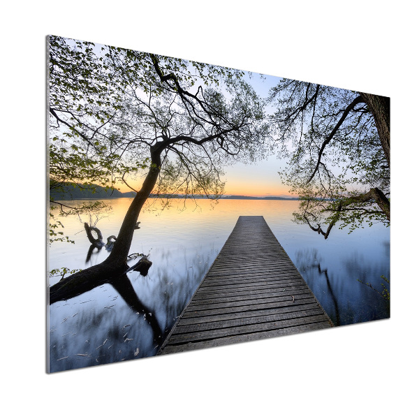 Panel do kuchni Molo nad jeziorem