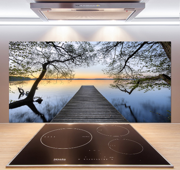 Salpicadero para cocina Muelle en el lago