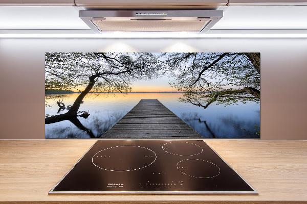 Salpicadero para cocina Muelle en el lago