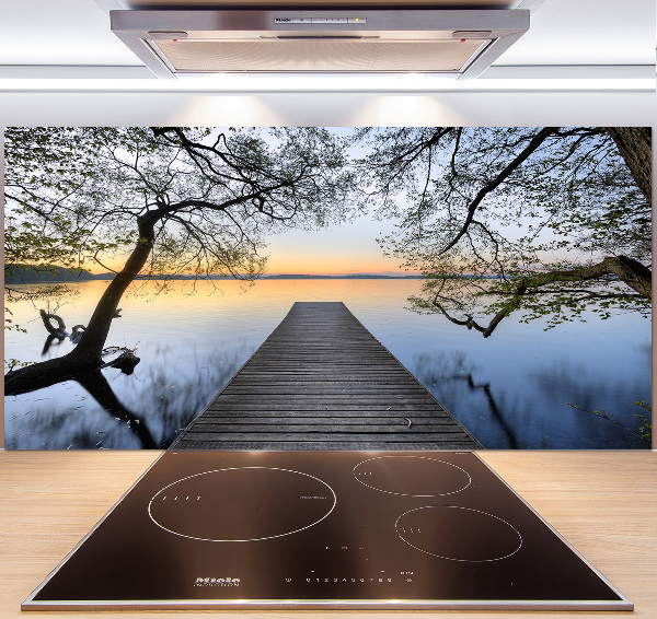 Salpicadero para cocina Muelle en el lago