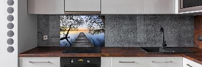 Salpicadero para cocina Muelle en el lago