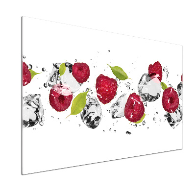 Panel de pared de cocina Frambuesa y agua