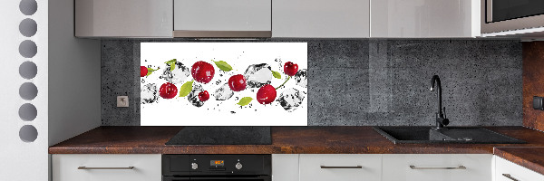 Salpicadero de cocina Cerezas y agua