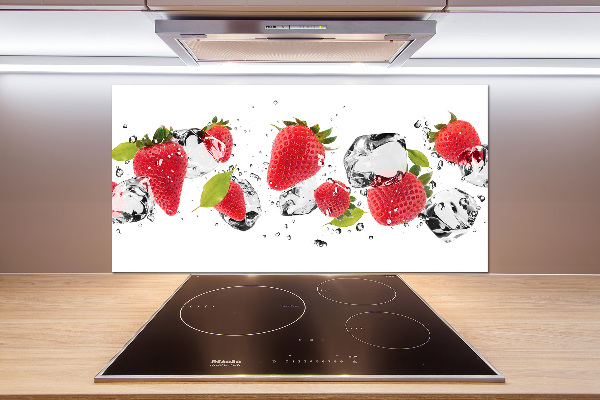 Panel para cocina Fresas y agua