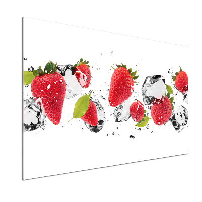 Panel para cocina Fresas y agua