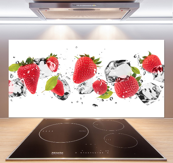Panel para cocina Fresas y agua