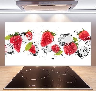 Panel para cocina Fresas y agua