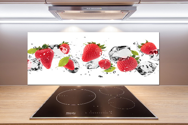 Panel para cocina Fresas y agua