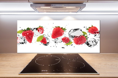 Panel para cocina Fresas y agua