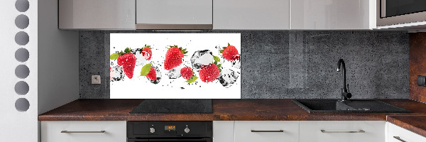 Panel para cocina Fresas y agua