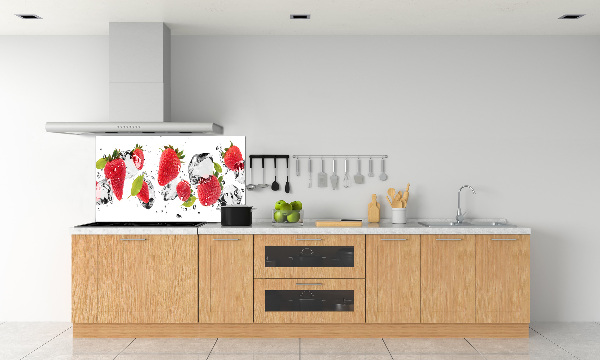 Panel para cocina Fresas y agua