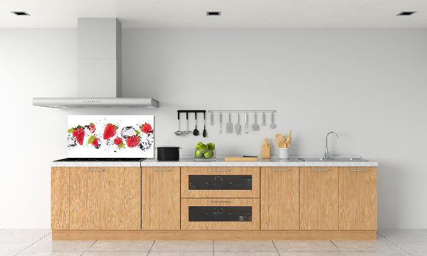 Panel para cocina Fresas y agua