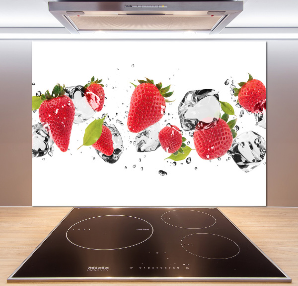 Panel para cocina Fresas y agua