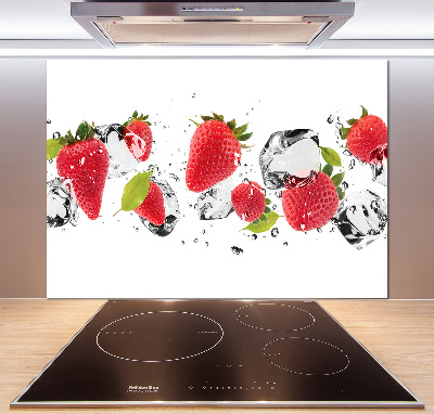 Panel para cocina Fresas y agua