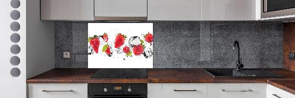 Panel para cocina Fresas y agua