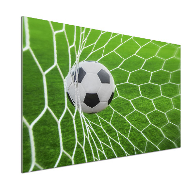 Salpicadero para cocina El balón está en la portería.