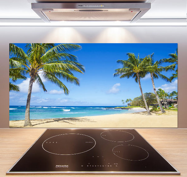 Panel de pared de cocina Playa tropical
