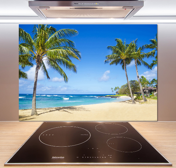 Panel de pared de cocina Playa tropical