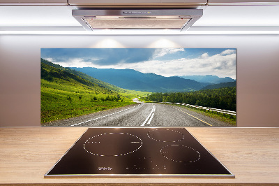 Panel do kuchni Droga w górach