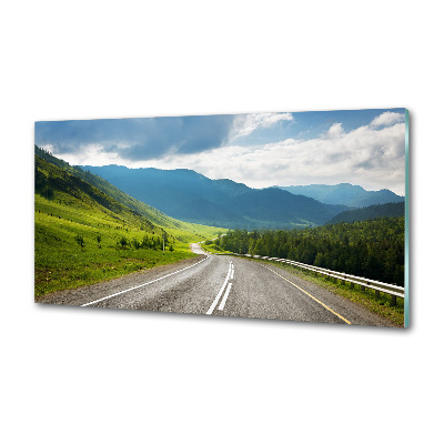 Panel antisalpicaduras Camino en las montañas