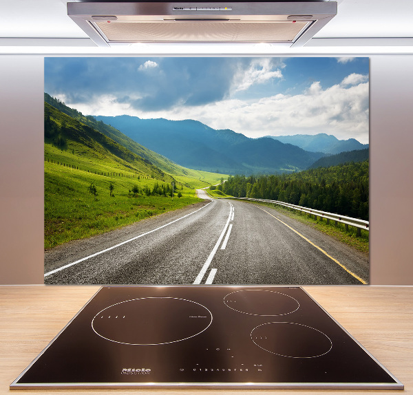 Panel do kuchni Droga w górach