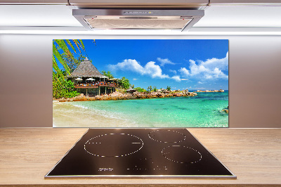 Panel para cocina Playa de Seychelles