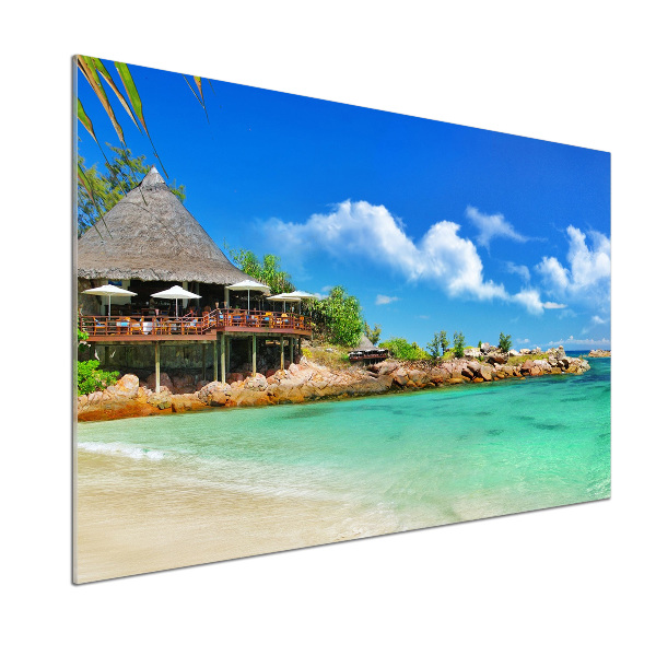 Panel para cocina Playa de Seychelles